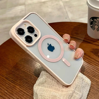 New Black Transparent Magsafe Magnetic Case For iPhone 17 16 15 14 13 12 11 Pro Max Wireless Charging Acrylic Hard Protect Cover