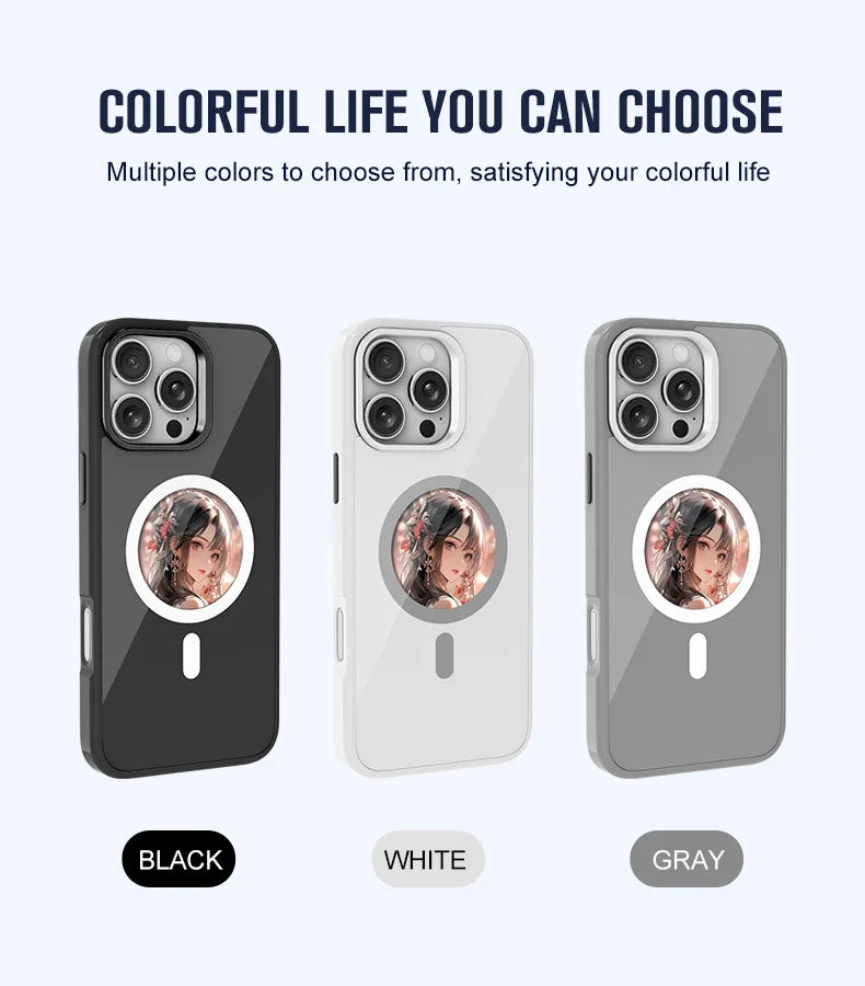Magnetic NFC Ink Smart Phone Case For iphone 16 15 14 Pro Max DIY Picture Ink Phone Case Screen Phone Cover Four Colors Image