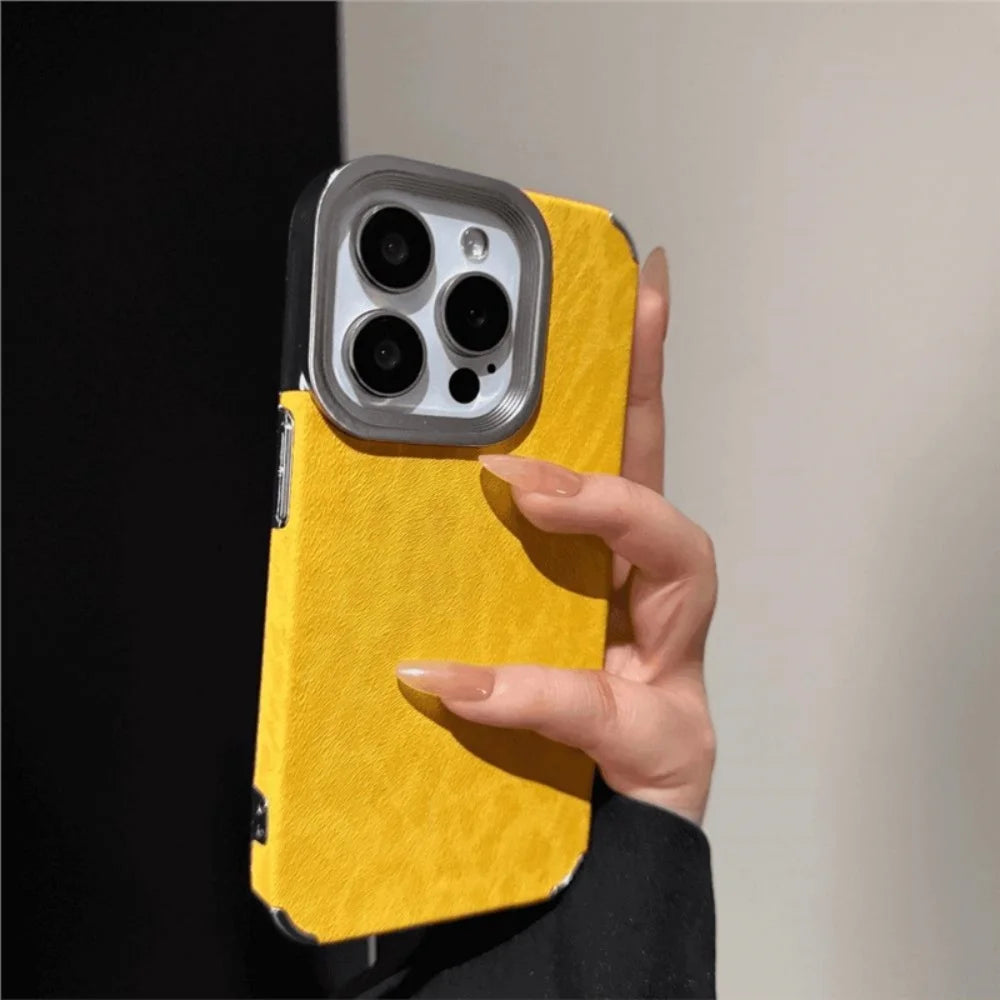 Luxury Cool Leopard Pattern Armor Case For iPhone 16 Pro Max 15 14 Plus 13 12 11 Matte Plating Leather Texture Shockproof Cover